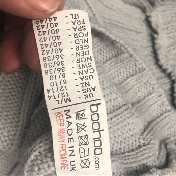 BooHoo women’s gray‎ didn’t cropped turtleneck 8-10 - Picture 6 of 8